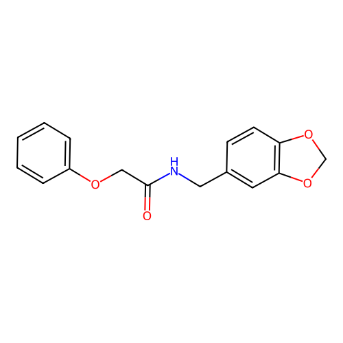 N-(1,3-苯并二氧杂环戊烯-5-基甲基)-2-苯氧基乙酰胺 structure
