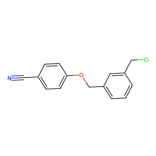 Benzonitrile, 4-[[3-(chloromethyl)phenyl]methoxy]- structure