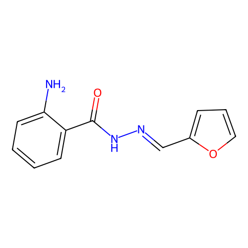 2-amino-N-(furan-2-ylmethylideneamino)benzamide structure