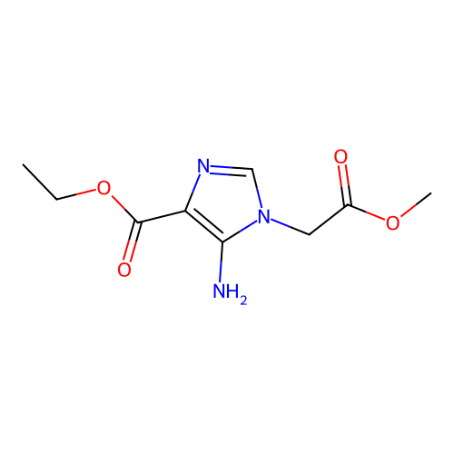 ethyl 5-amino-1-(2-methoxy-2-oxoethyl)-1H-imidazole-4-carboxylate structure