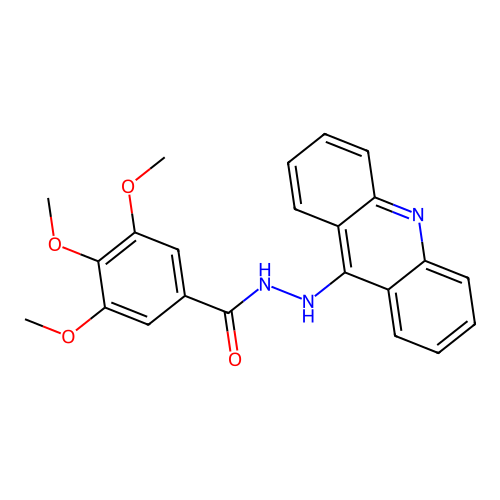 N'-(acridin-9-yl)-3,4,5-trimethoxybenzohydrazide structure