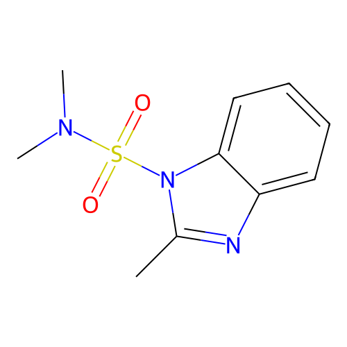 N,N,2-trimethyl-1H-benzimidazole-1-sulfonamide structure