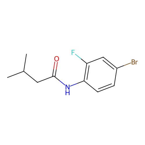 N-(4-bromo-2-fluorophenyl)-3-methylbutanamide structure