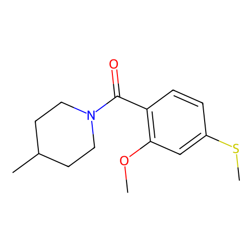 1-[2-Methoxy-4-(methylsulfanyl)benzoyl]-4-methylpiperidine structure
