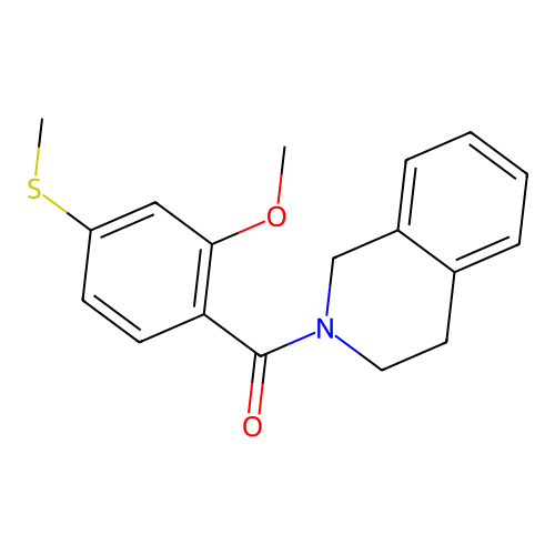 3,4-dihydroisoquinolin-2(1H)-yl[2-methoxy-4-(methylsulfanyl)phenyl]methanone structure