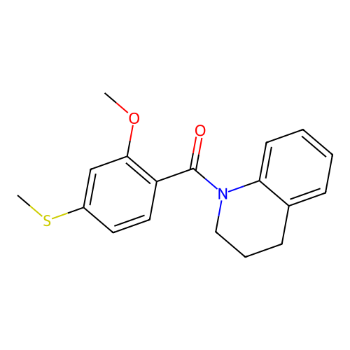 (3,4-Dihydro-2H-quinolin-1-yl)-(2-methoxy-4-methylsulfanyl-phenyl)-methanone structure