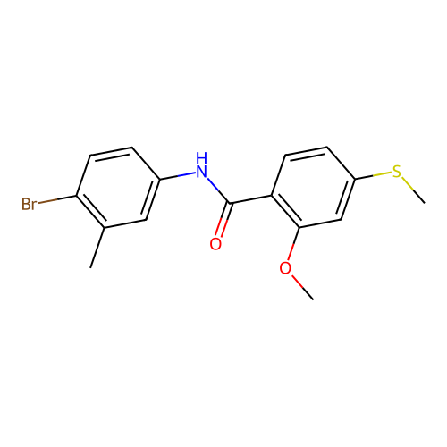 N-(4-bromo-3-methylphenyl)-2-methoxy-4-(methylsulfanyl)benzamide structure