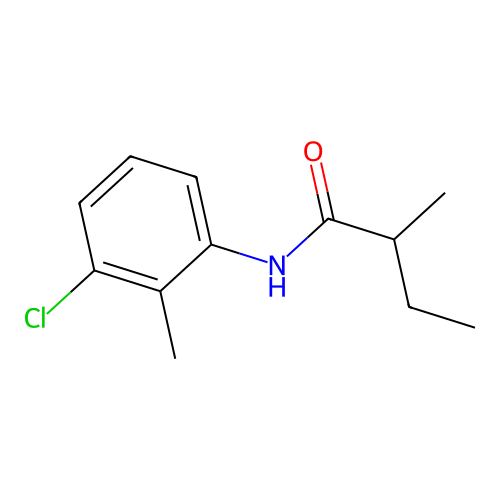 N-(3-chloro-2-methylphenyl)-2-methylbutanamide structure