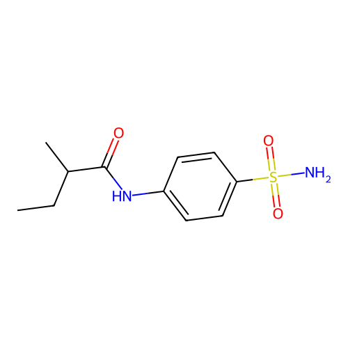 2-methyl-N-(4-sulfamoylphenyl)butyramide structure