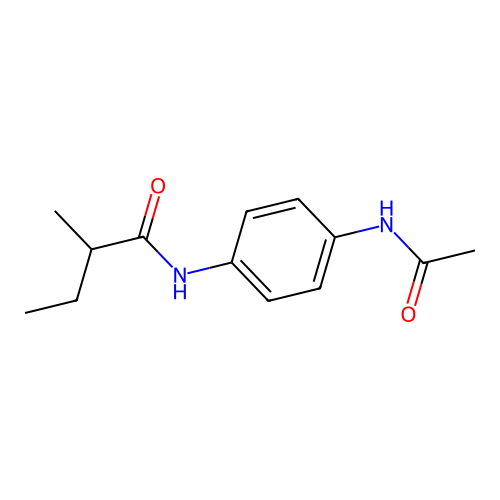 N-(4-acetamidophenyl)-2-methylbutanamide structure