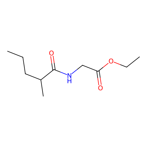 Ethyl 2-(2-methylpentanoylamino)acetate structure