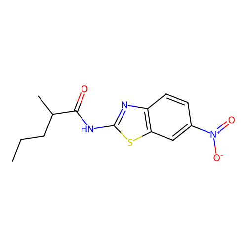2-methyl-N-(6-nitro-1,3-benzothiazol-2-yl)pentanamide structure