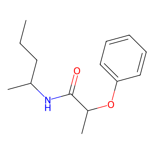 N-(1-methylbutyl)-2-phenoxypropanamide structure