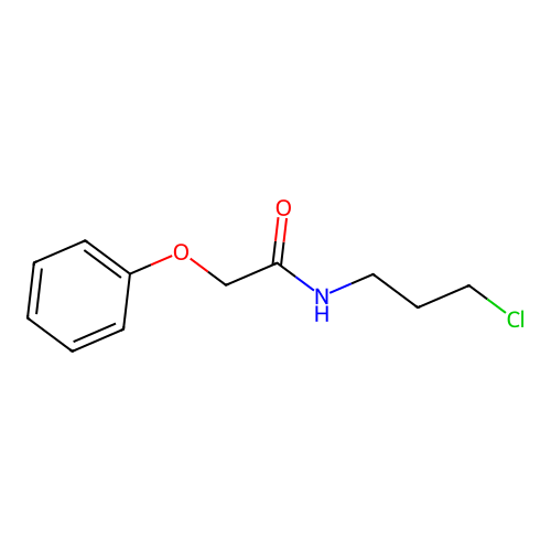 N-(3-chloropropyl)-2-phenoxyacetamide structure