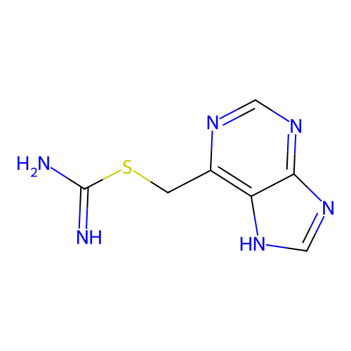 7H-purin-6-ylmethyl carbamimidothioate structure