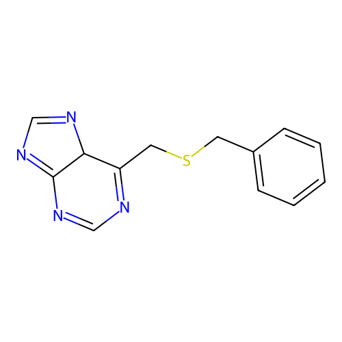 6-(Benzylthiomethyl)-5h-purine structure