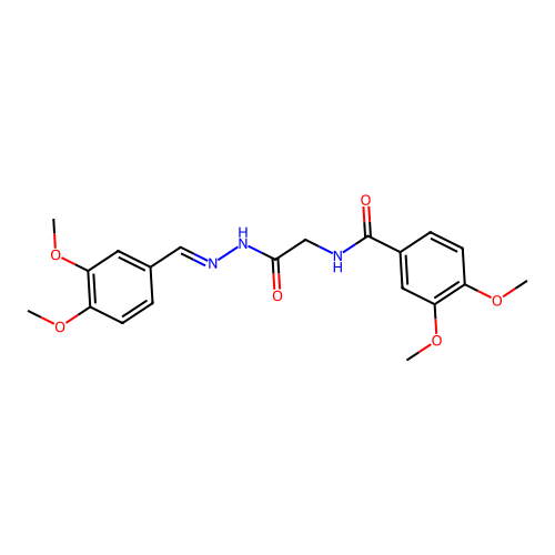 N-(2-(2-(3,4-Dimethoxybenzylidene)hydrazino)-2-oxoethyl)-3,4-dimethoxybenzamide structure