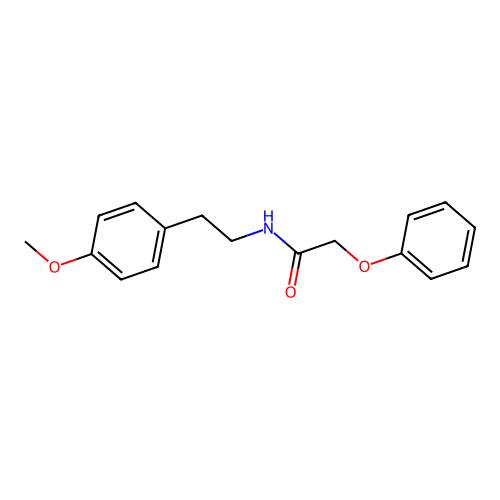 N-[2-(4-methoxyphenyl)ethyl]-2-phenoxyacetamide structure