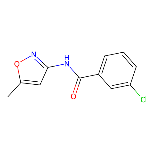 3-chloro-N-(5-methyl-1,2-oxazol-3-yl)benzamide structure