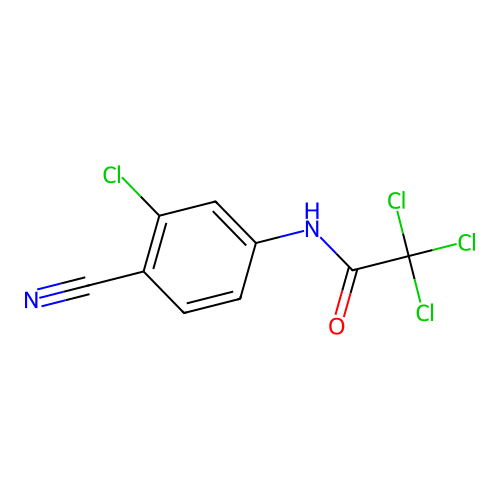 2,2,2-trichloro-N-(3-chloro-4-cyanophenyl)acetamide structure