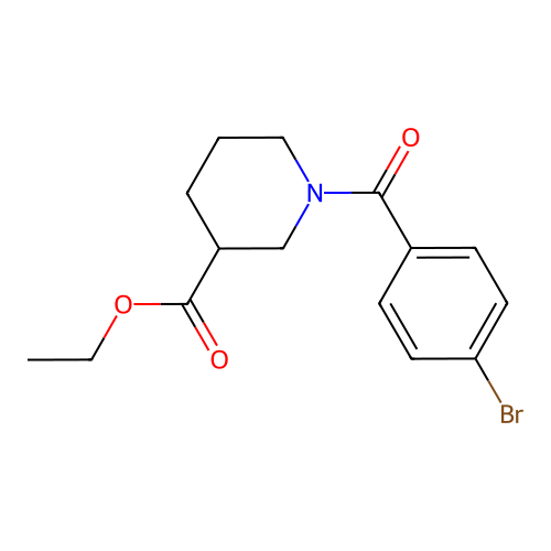 Ethyl 1-(4-bromobenzoyl)piperidine-3-carboxylate structure