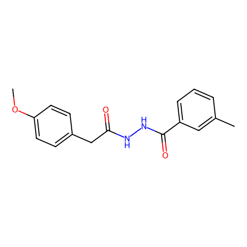 N'-[(4-methoxyphenyl)acetyl]-3-methylbenzohydrazide structure