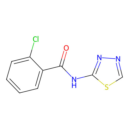 2-chloro-N-(1,3,4-thiadiazol-2-yl)benzamide structure