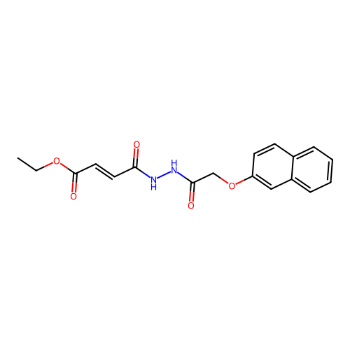 ethyl (2E)-4-{2-[(naphthalen-2-yloxy)acetyl]hydrazinyl}-4-oxobut-2-enoate structure