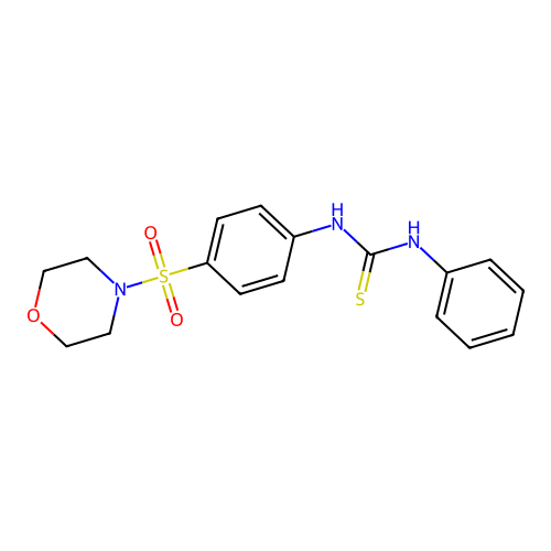 N-[4-(4-morpholinylsulfonyl)phenyl]-N'-phenylthiourea structure