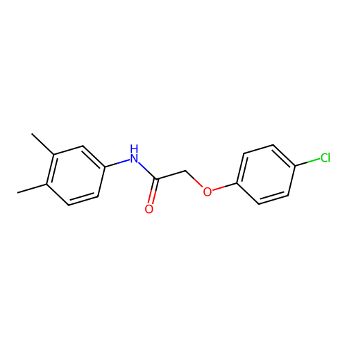 2-(4-chlorophenoxy)-N-(3,4-dimethylphenyl)acetamide structure