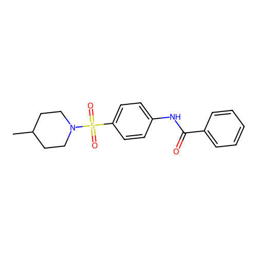 N-{4-[(4-methyl-1-piperidinyl)sulfonyl]phenyl}benzamide structure
