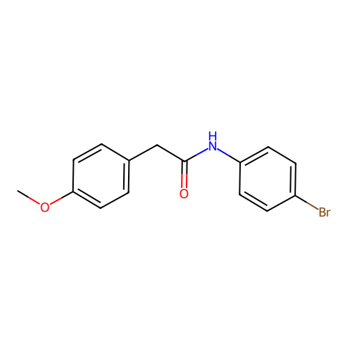 N-(4-bromophenyl)-2-(4-methoxyphenyl)acetamide structure