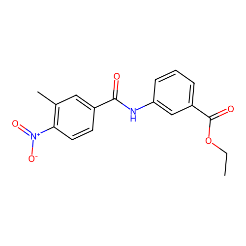 Ethyl 3-[(3-methyl-4-nitrobenzoyl)amino]benzoate structure