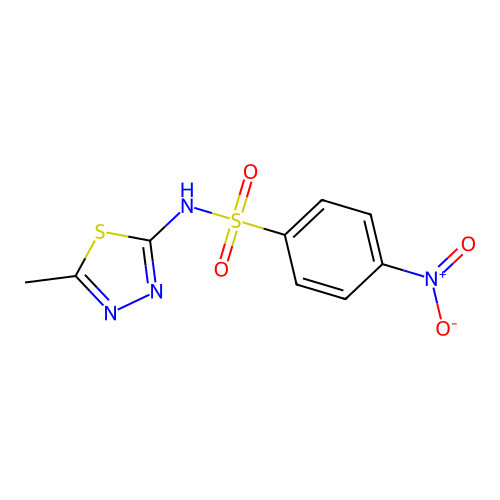 N-(5-methyl-1,3,4-thiadiazol-2-yl)-4-nitrobenzenesulfonamide structure