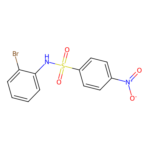 N-(2-bromophenyl)-4-nitrobenzenesulfonamide structure