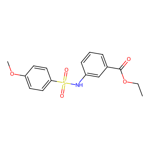 Ethyl 3-[(4-methoxyphenyl)sulfonylamino]benzoate structure