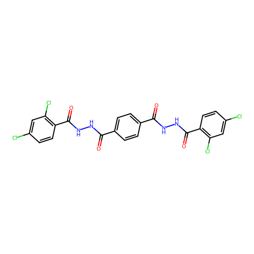 N'~1~,N'~4~-bis[(2,4-dichlorophenyl)carbonyl]benzene-1,4-dicarbohydrazide structure