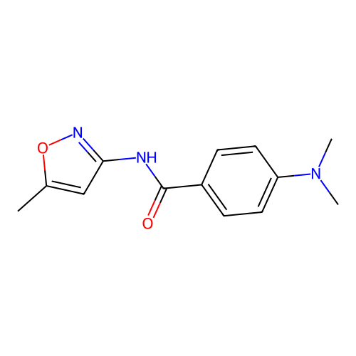 4-(dimethylamino)-N-(5-methyl-1,2-oxazol-3-yl)benzamide structure