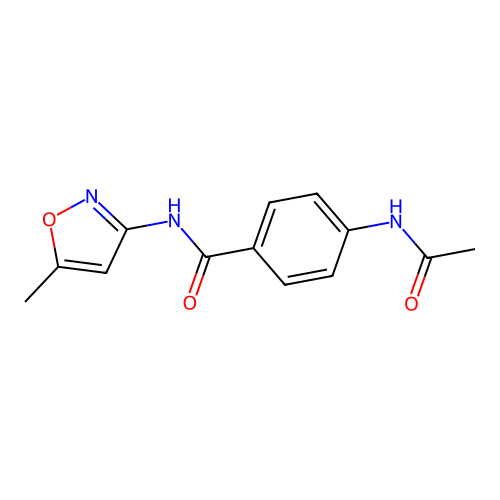 4-Acetylamino-N-(5-methyl-isoxazol-3-yl)-benzamide structure
