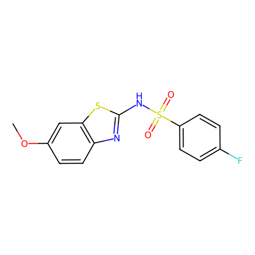 4-fluoro-N-(6-methoxy-1,3-benzothiazol-2-yl)benzenesulfonamide structure