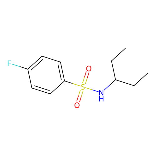 4-fluoro-N-(pentan-3-yl)benzenesulfonamide structure
