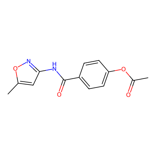 4-[(5-Methyl-1,2-oxazol-3-yl)carbamoyl]phenyl acetate structure