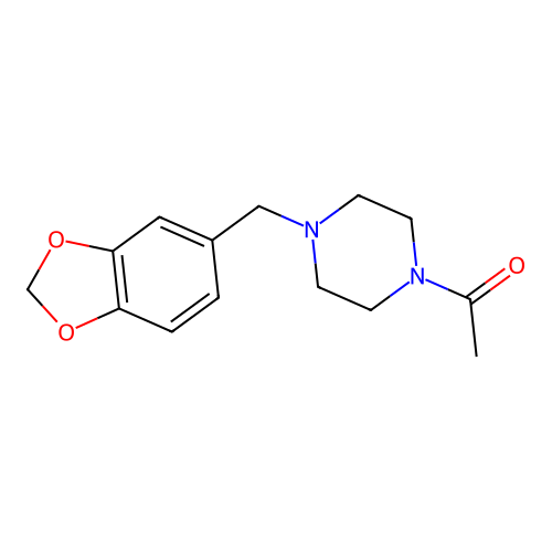 1-[4-(1,3-Benzodioxol-5-ylmethyl)piperazin-1-yl]ethanone structure