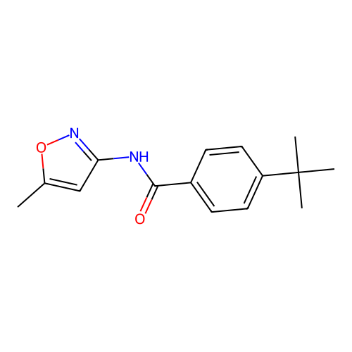 4-tert-butyl-N-(5-methyl-3-isoxazolyl)benzamide structure