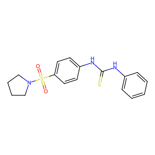 1-Phenyl-3-[4-(pyrrolidin-1-ylsulfonyl)phenyl]thiourea structure