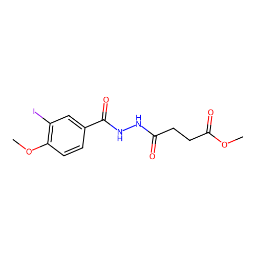 Methyl 4-{2-[(3-iodo-4-methoxyphenyl)carbonyl]hydrazinyl}-4-oxobutanoate structure