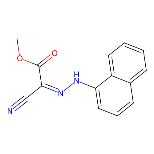 methyl (2Z)-2-cyano-2-(naphthalen-1-ylhydrazinylidene)acetate structure