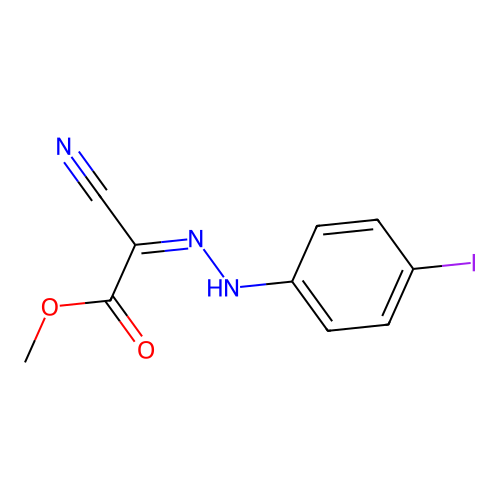 Methyl cyano[(4-iodophenyl)hydrazono]acetate structure
