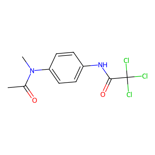 N-{4-[acetyl(methyl)amino]phenyl}-2,2,2-trichloroacetamide structure