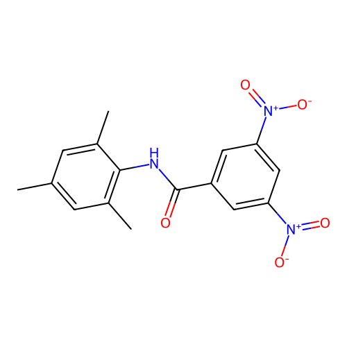 3,5-dinitro-N-(2,4,6-trimethylphenyl)benzamide structure